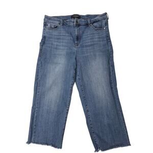 Liverpool LA High Rise Wide Leg Blue Stretch Denim Jeans Sz 16
